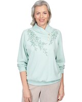 Alfred Dunner® St.Moritz Embroidered Envelope Neck Sweatshirt thumbnail number 1
