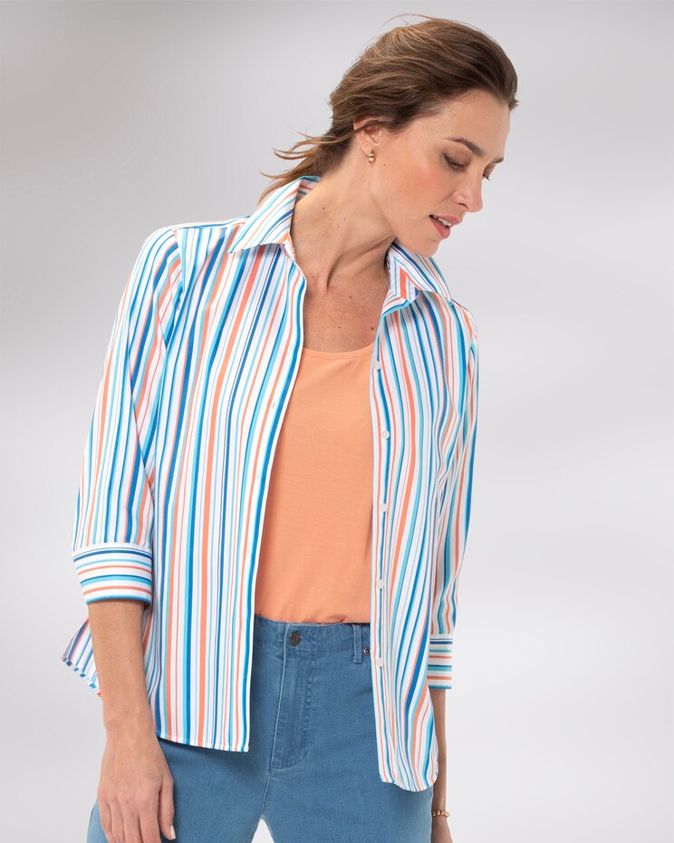 Foxcroft® Non-Iron Multi-Stripe Shirt image number 1