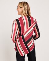 Alfred Dunner® Park Place Spliced Stripe Asymmetric Hem Top thumbnail number 2