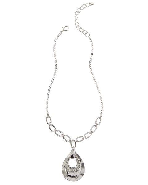 Hammered Hoops Necklace
