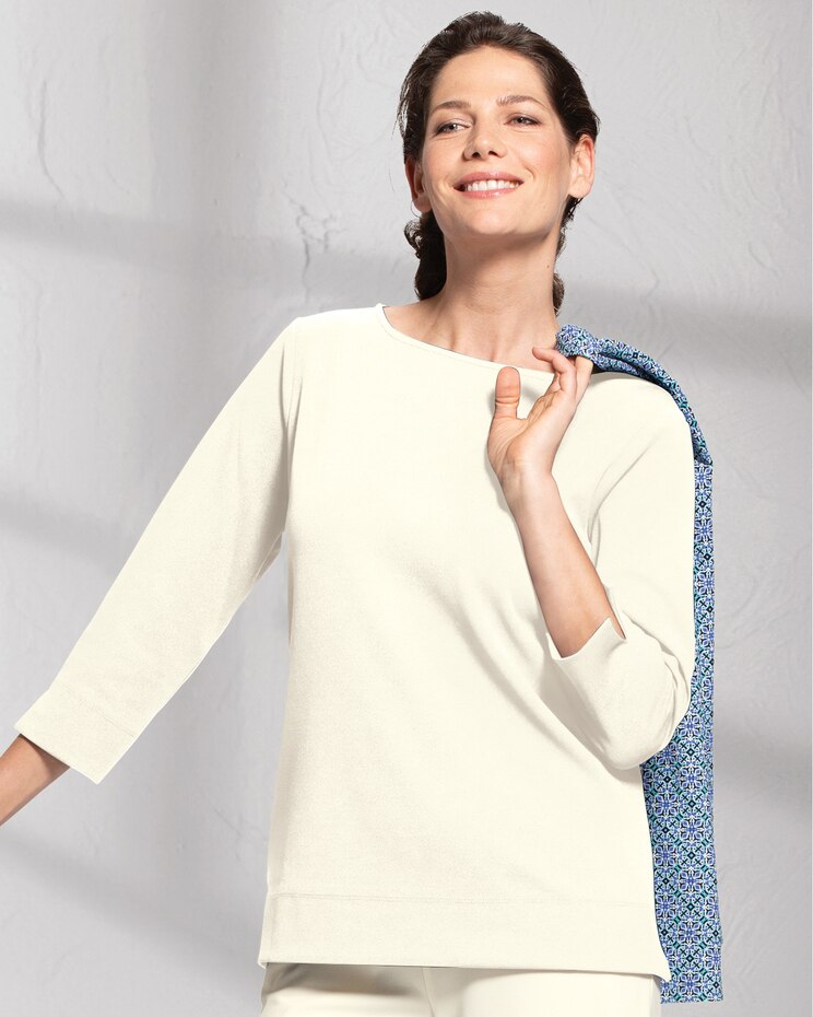 Norm Thompson™ Travel Knit Three-Quarter-Sleeve Tee image number 1