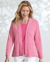 Coastal Cotton Striped Cardigan  thumbnail number 1