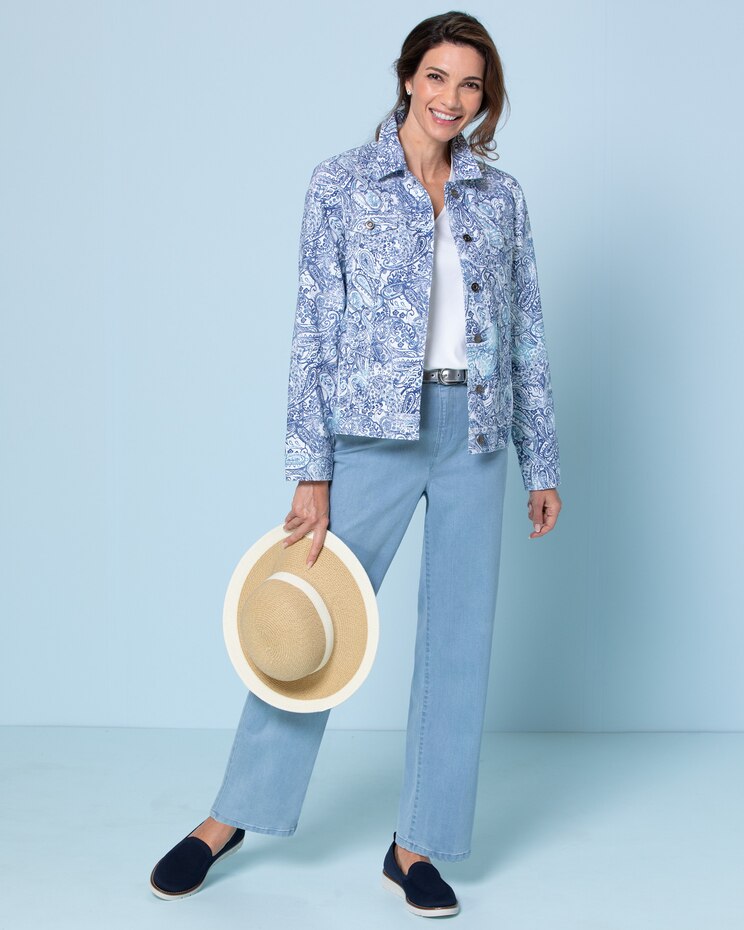DreamFlex Paisley Jean Jacket image number 2