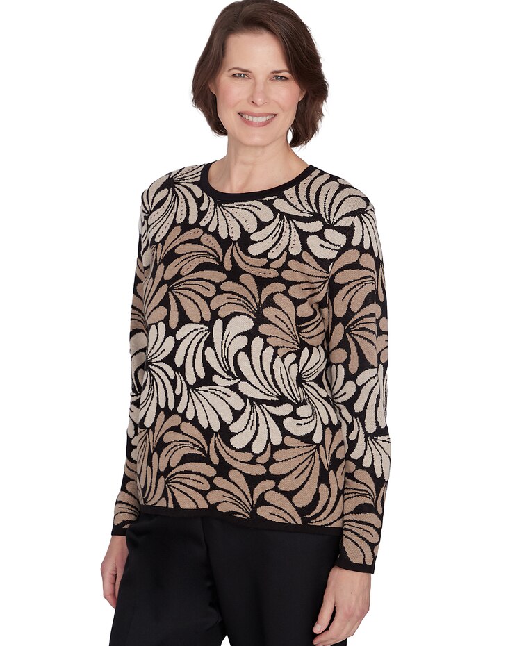 Alfred Dunner® Classics Geometric Ombre Scroll Top image number 6