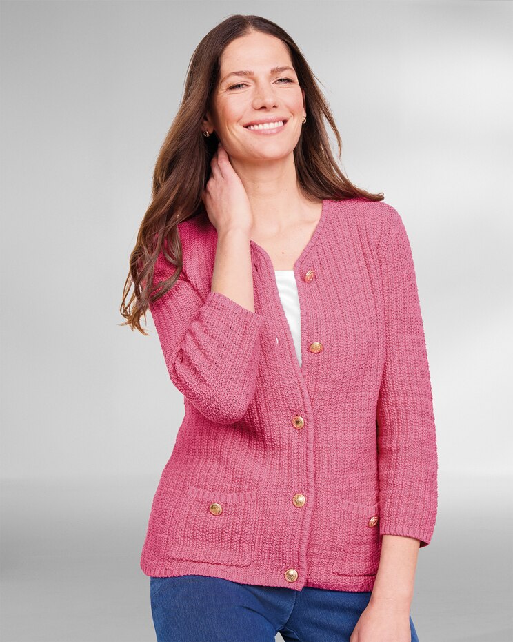Bayside Cotton Gold-Button Cardigan  image number 1