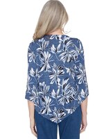Alfred Dunner® Classics Elegant Flower Top with Necklace thumbnail number 2