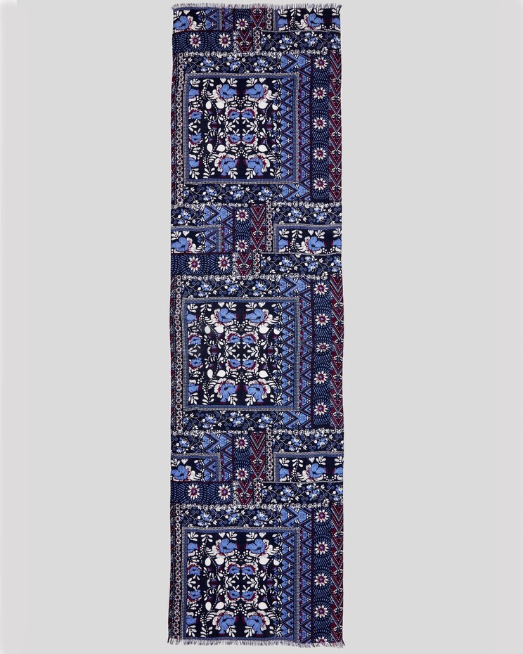 Mulberry Patchwork Oblong Scarf image number 3