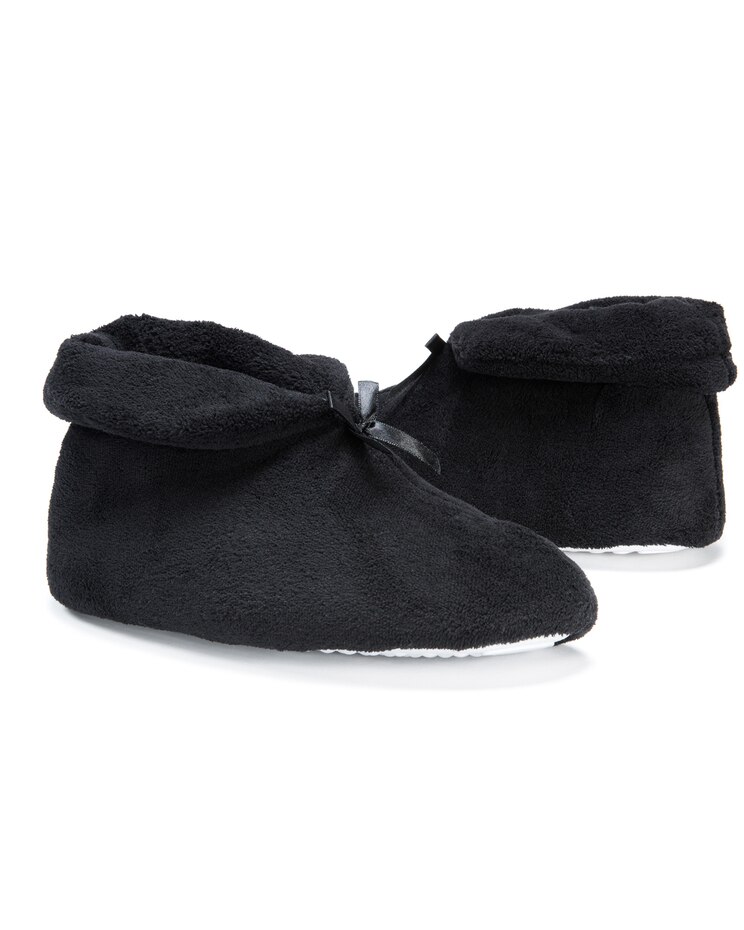 MUK LUKS Soft Ones Terry Cuff Bootie w/ Bow Slippers image number 3