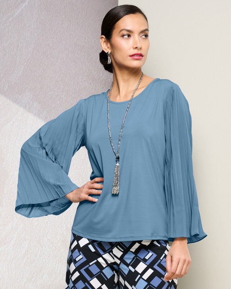 JetSet Pleated Sleeves Blouse image number 1