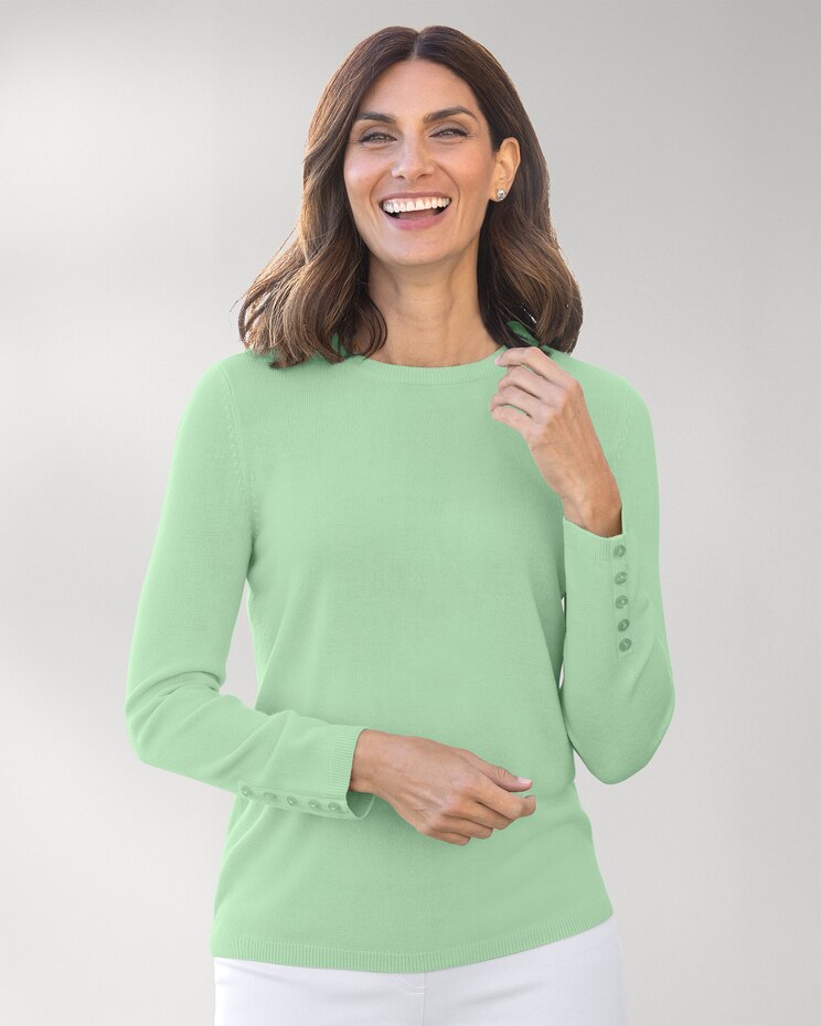 Spindrift™ Long-Sleeve Button-Cuff Sweater image number 1