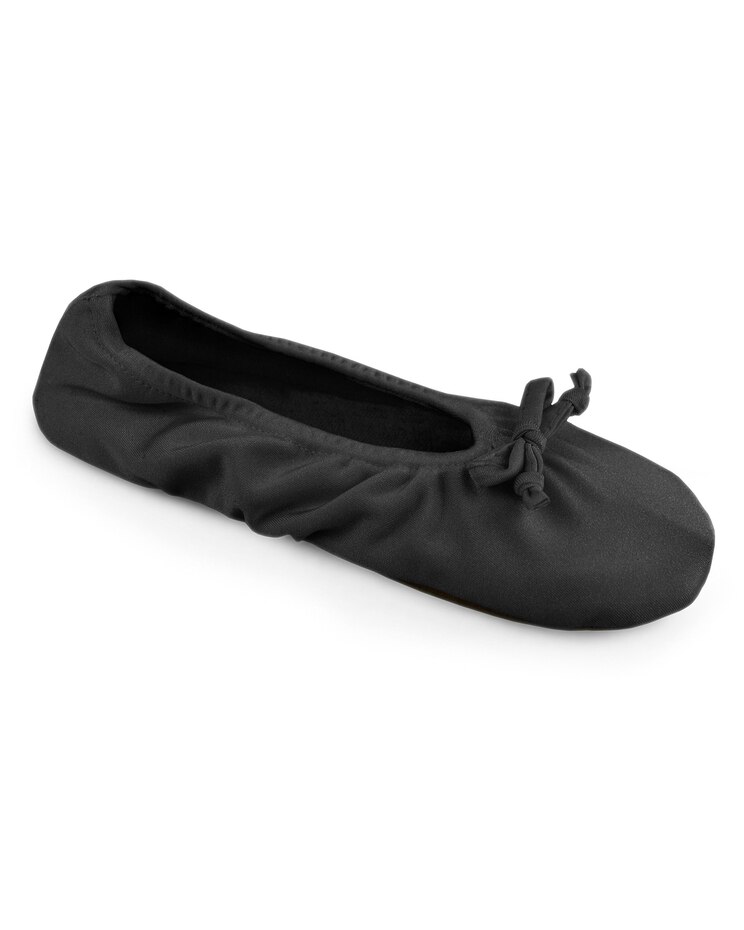 MUK LUKS Soft Ones Stretch Satin Ballerina Slippers image number 1