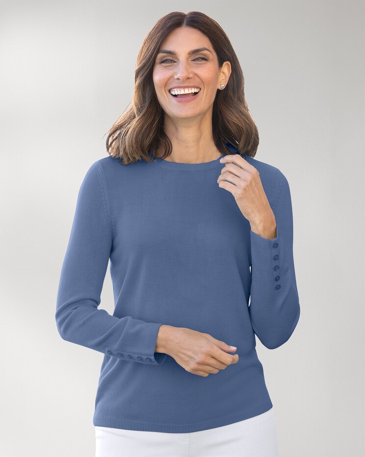Spindrift™ Long-Sleeve Button-Cuff Sweater image number 1