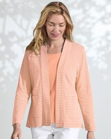 Coastal Cotton Striped Cardigan  thumbnail number 1