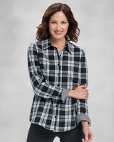 Plaid & Gingham Brushed-Cotton Shirt thumbnail number 1