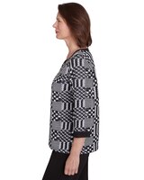 Alfred Dunner® Runway Ready Houndstooth Textured Top thumbnail number 4