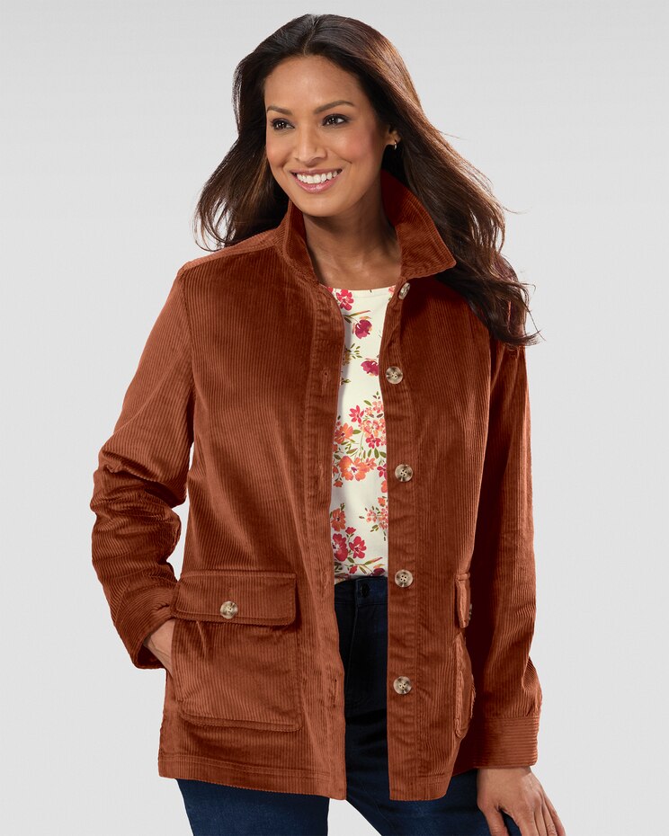 Wide-Wale Corduroy Shirt Jacket image number 1