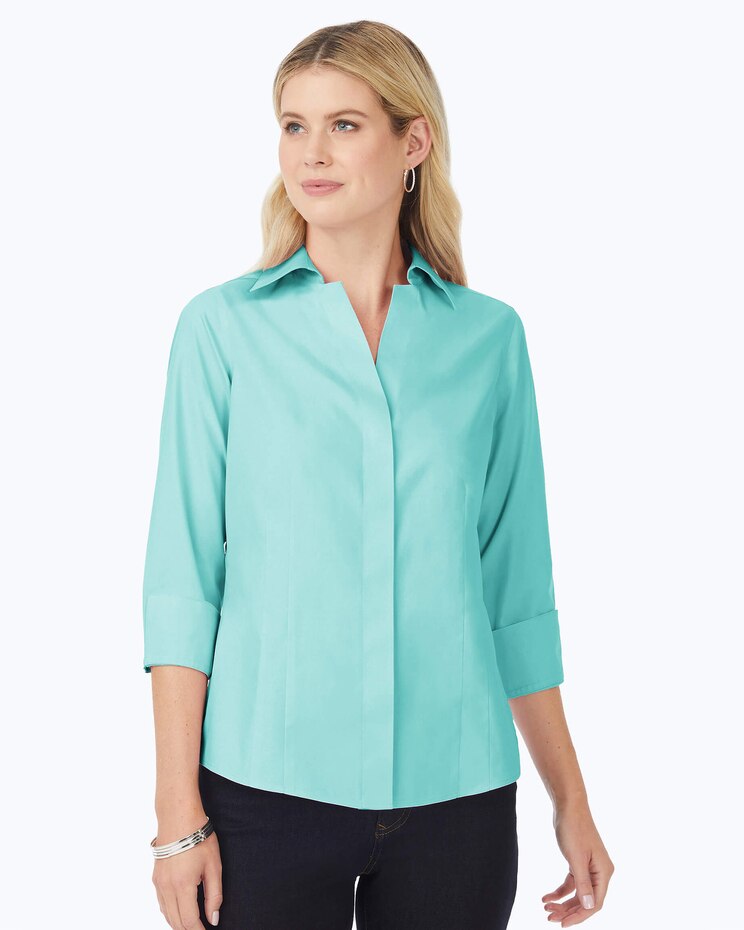 Foxcroft Taylor Essential Pinpoint Non-Iron Shirt image number 1