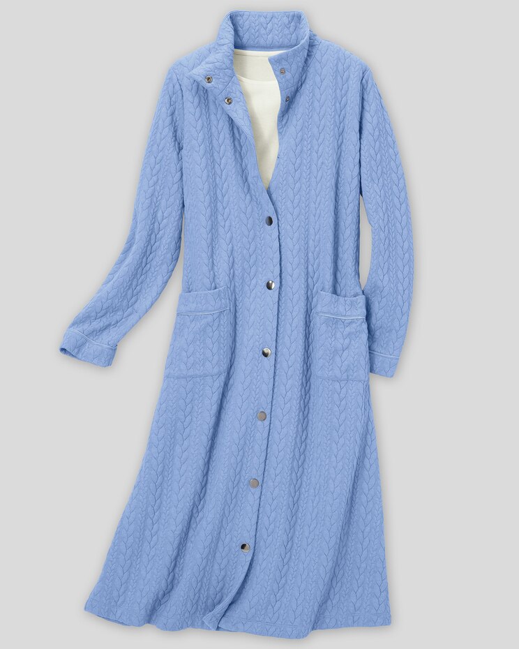 Cable-Textured Knit Robe image number 1