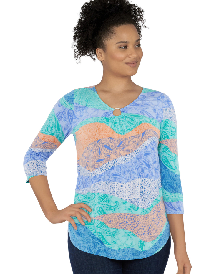 Ruby Rd® Paisley Wave Top image number 1