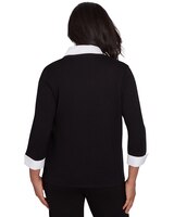 Alfred Dunner® Rue Rivoli Beaded Embroidered Cozy Two in One Top thumbnail number 2