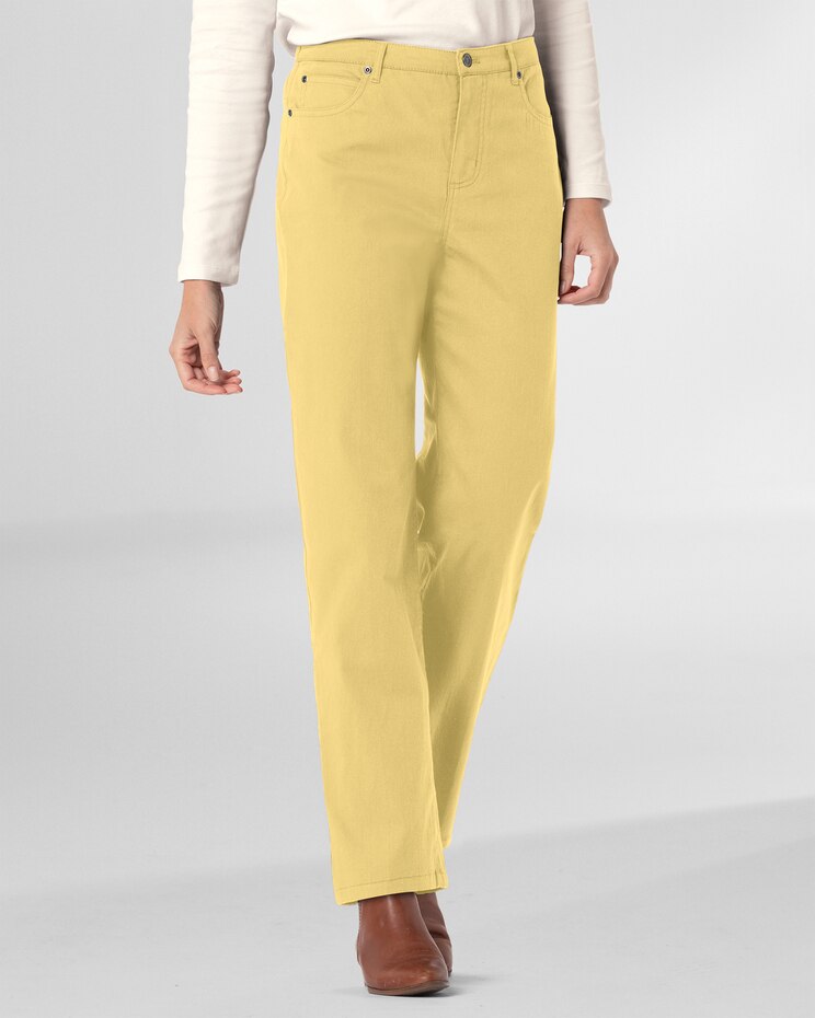 DreamFlex Color Comfort-Waist Relaxed Straight Leg Jeans image number 1