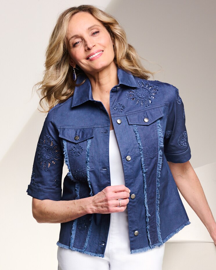 Sorrento Lace Short-Sleeve Jacket image number 1