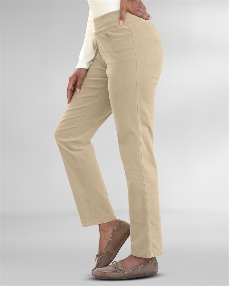 SlimSation Straight-Leg Pincord Pants image number 1
