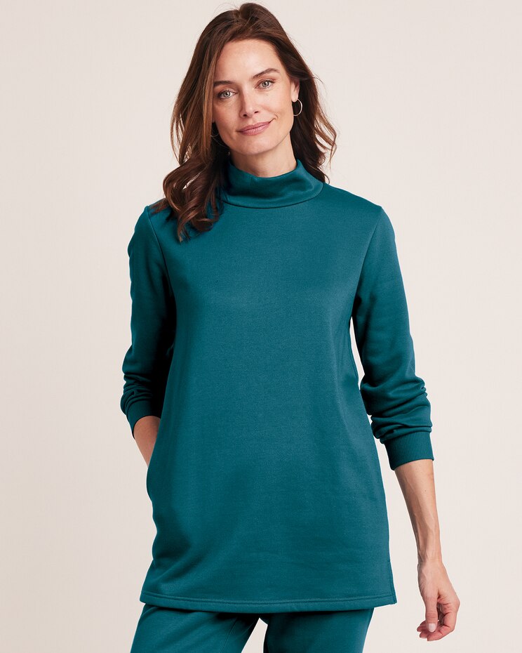 Better-Than-Basic Mock Neck Tunic Sweatshirt image number 1