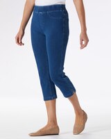 Classic Knit Denim Capris thumbnail number 1