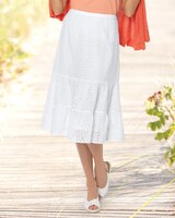 Cotton Eyelet Tiered Skirt thumbnail number 1