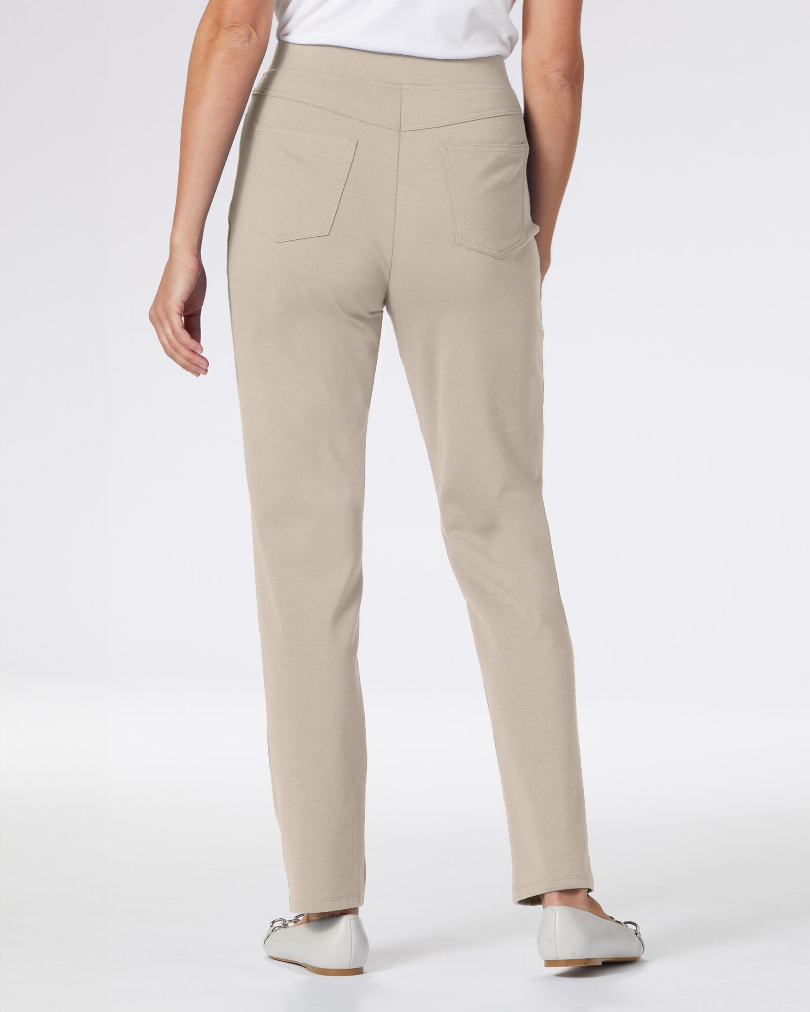 Women's ponte knit pants with pockets top