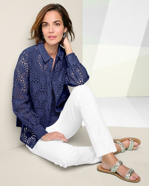 Scallop Eyelet Big Shirt
