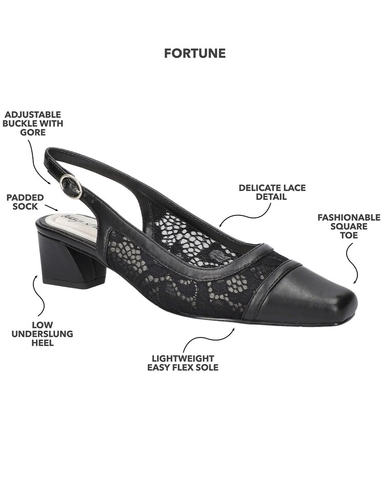Easy Street® Fortune Square Toe Slingback Pumps image number 8