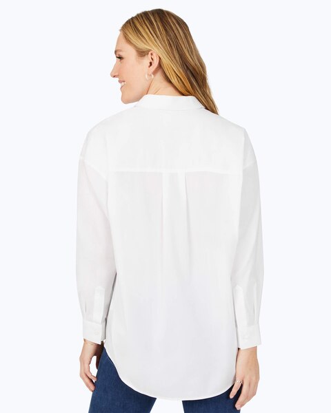 Lacey Long Sleeve Solid Stretch Shirt