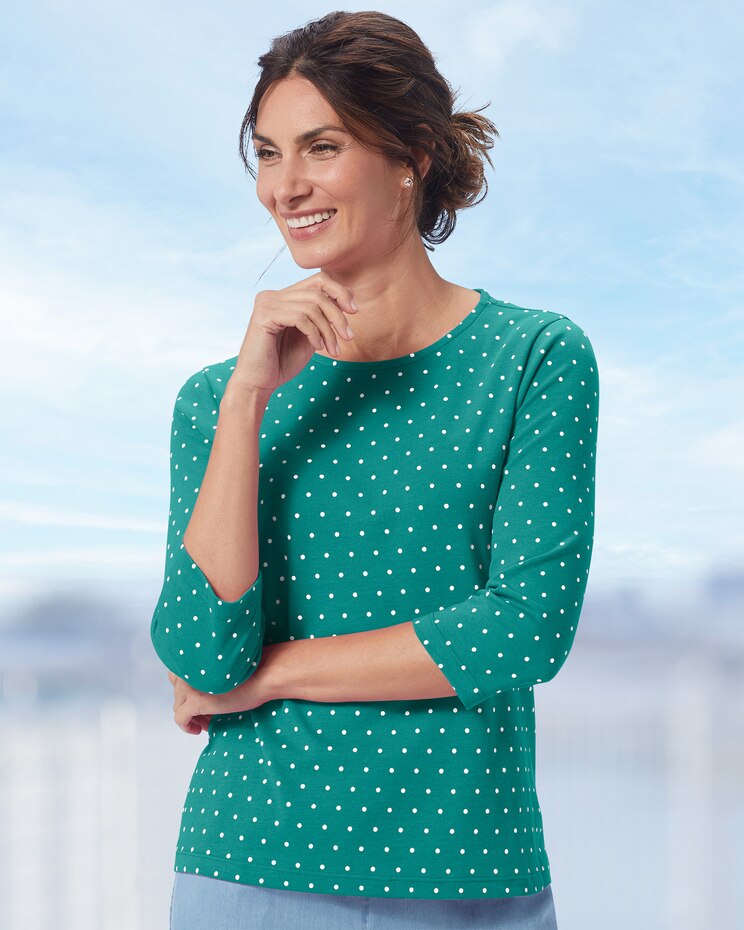 3/4 Sleeve Dot Tee image number 1