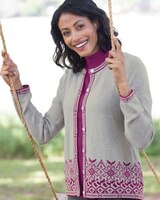 Sunflower Jacquard Cotton Cardigan Sweater thumbnail number 1