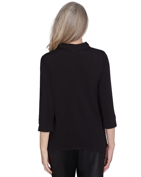 Alfred Dunner® Rue Rivoli Cowl Neck Floral Textured Sweater