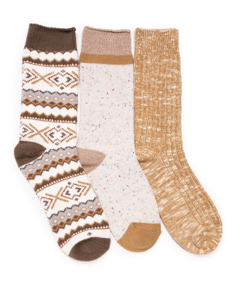 MUK LUKS® Women's Microfiber Boot Socks 3Pr Pack Socks image number 1
