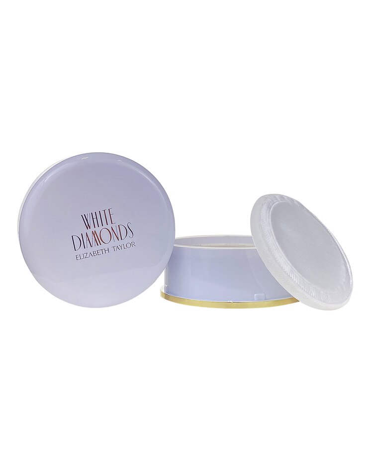 White Diamonds Perfumed Body Powder With Puff 2.6 Oz / 75 G for Women by Elizabeth Taylor image number 1