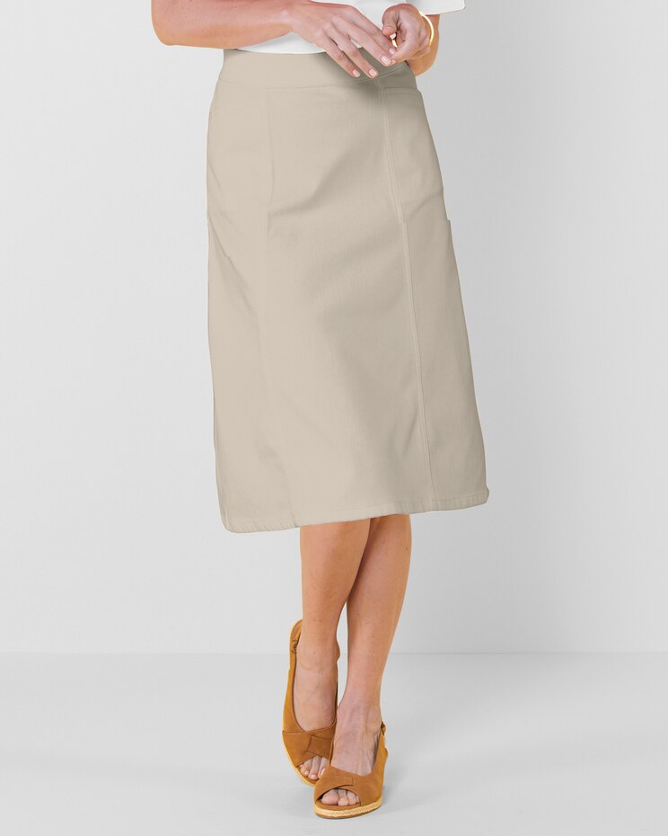 Classic Knit Denim Skirt image number 1