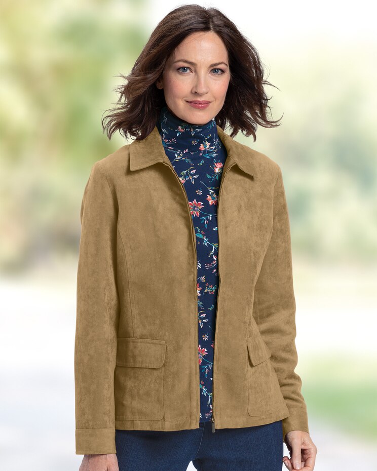 Microsuede Zip Jacket image number 1