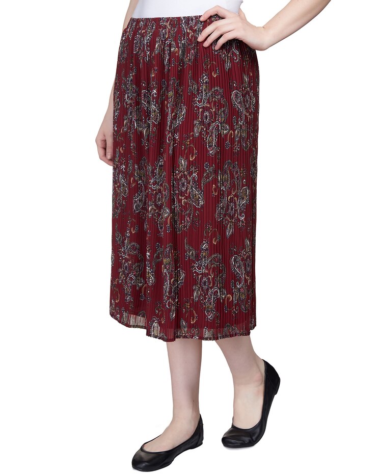 Alfred Dunner® Mulberry Street Casual Long Paisley Skirt image number 3