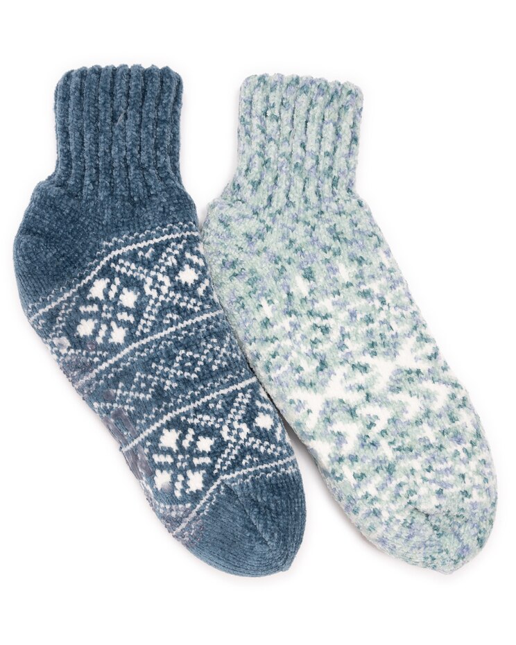 MUK LUKS® Womens Chenille Cabin Socks 2Pr Pack image number 1