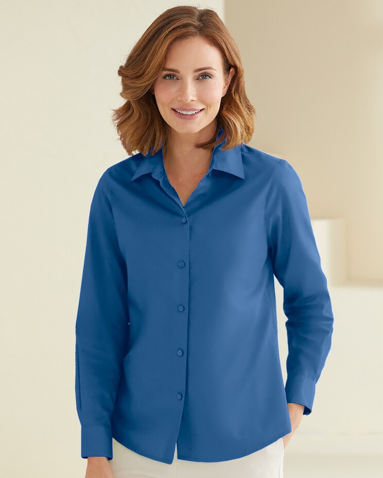 Foxcroft For Appleseeds Perfect-Fit Long-Sleeve Shirt image number 1