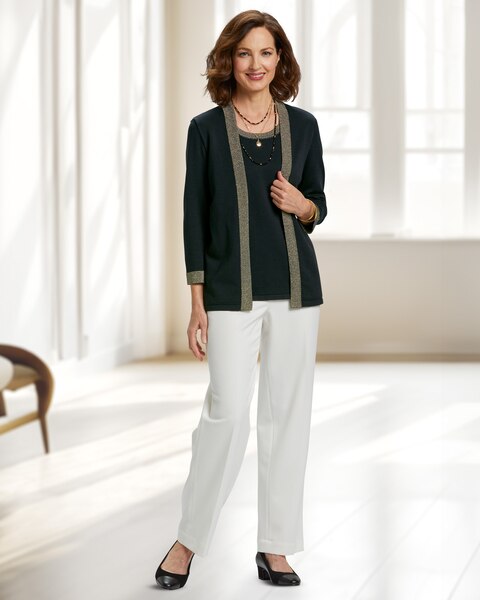 Madison Hint-of-Sparkle Sweater & Party Perfect Pants