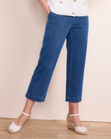 Classic Knit Denim Relaxed Straight-Leg Crop thumbnail number 1