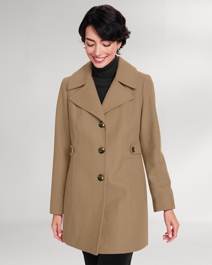London Fog® Side-Tab Wool Coat image number 1