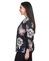 Alfred Dunner® Stamped Floral Two For One with Necklace Top thumbnail number 4