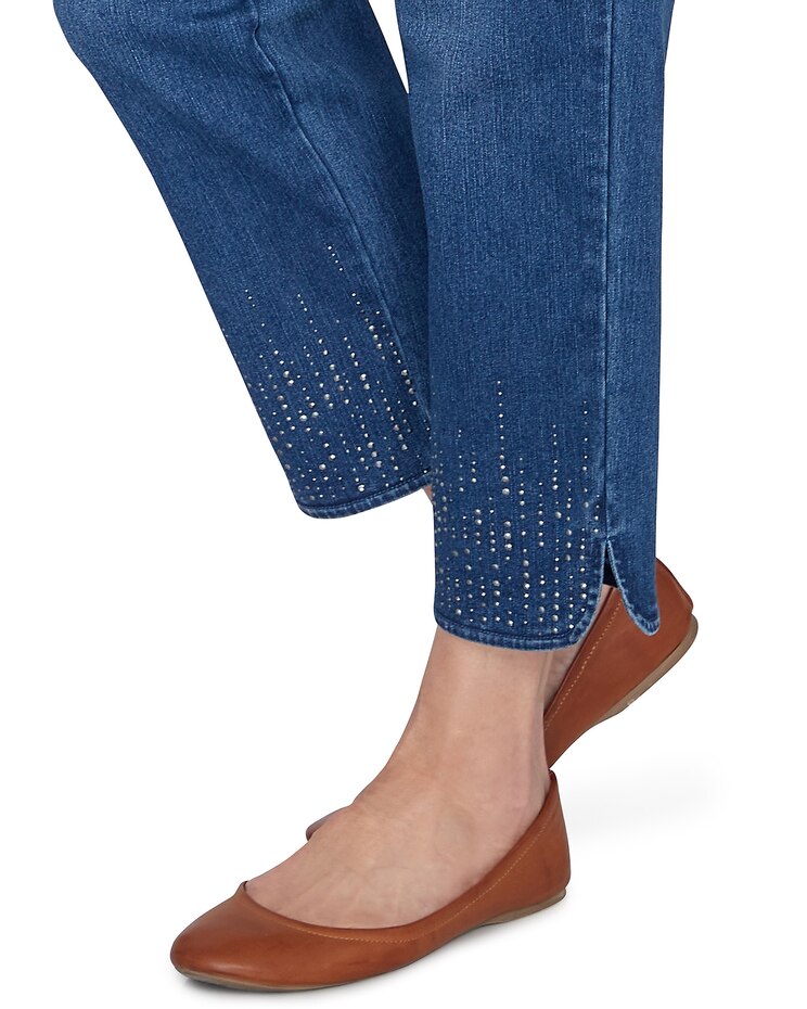 Alfred Dunner® Scottsdale Dazzling Hem Faux Fly Pant image number 5