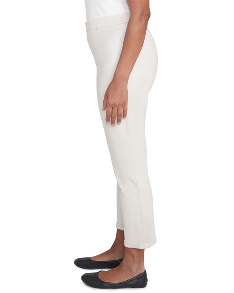 Alfred Dunner® Romancing The Stone Cuffed Ankle Pant with Slash Pockets